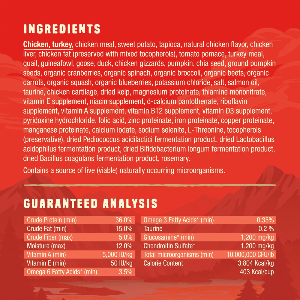 Stella & Chewy's Wild Red sans grains et sans lentilles, adaptée aux chiens sensibles.