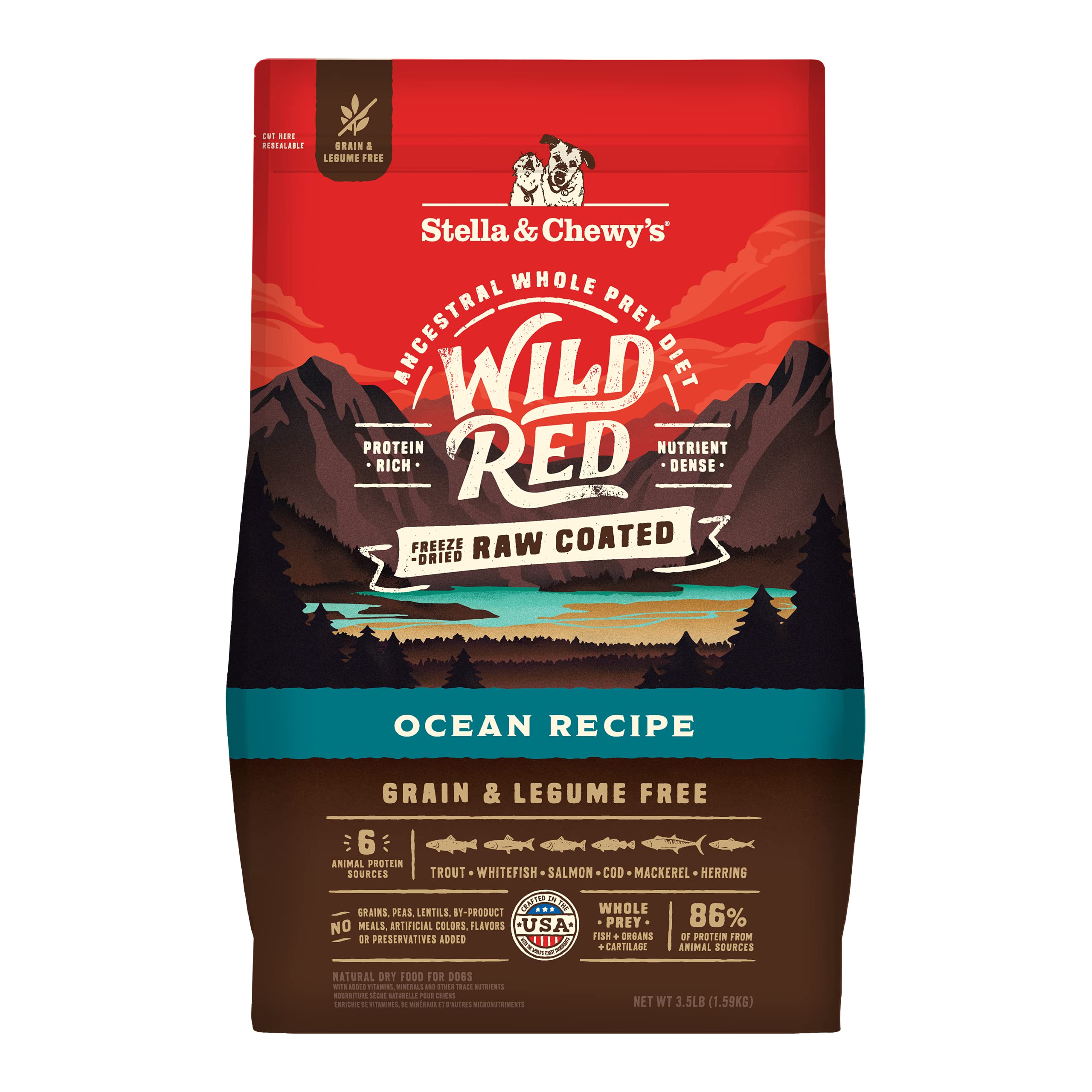 Stella & Chewy's Wild Red croquettes sèches riches en protéines pour chiens actifs.