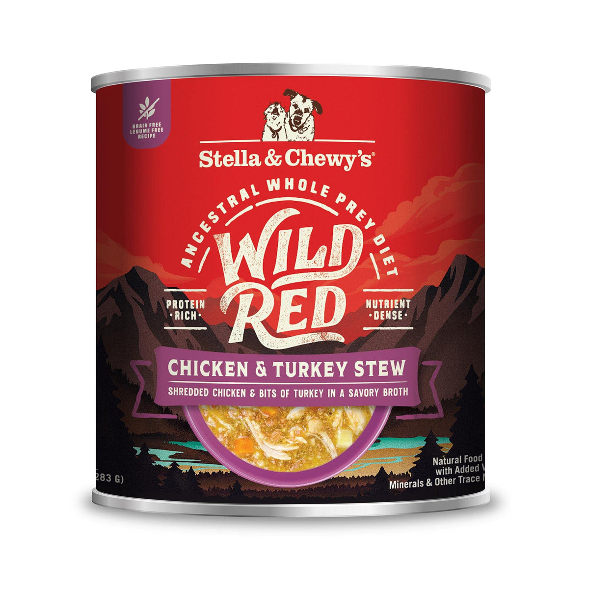 Stella & Chewy's Wild Red Stew poulet et dinde, repas savoureux pour chien actif