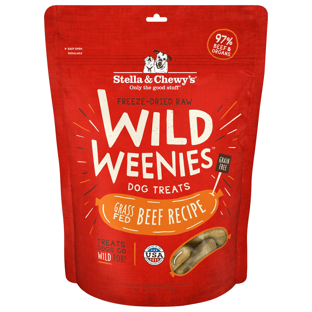 Stella & Chewy's Wild Weenies – bouchées entraînement faciles à portionner et appétentes.