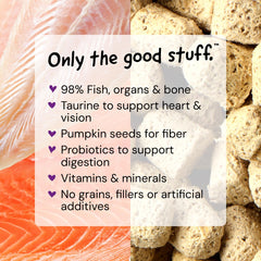 Morceaux Stella et Chewy's réhydratés avec eau tiède pour un repas complet.