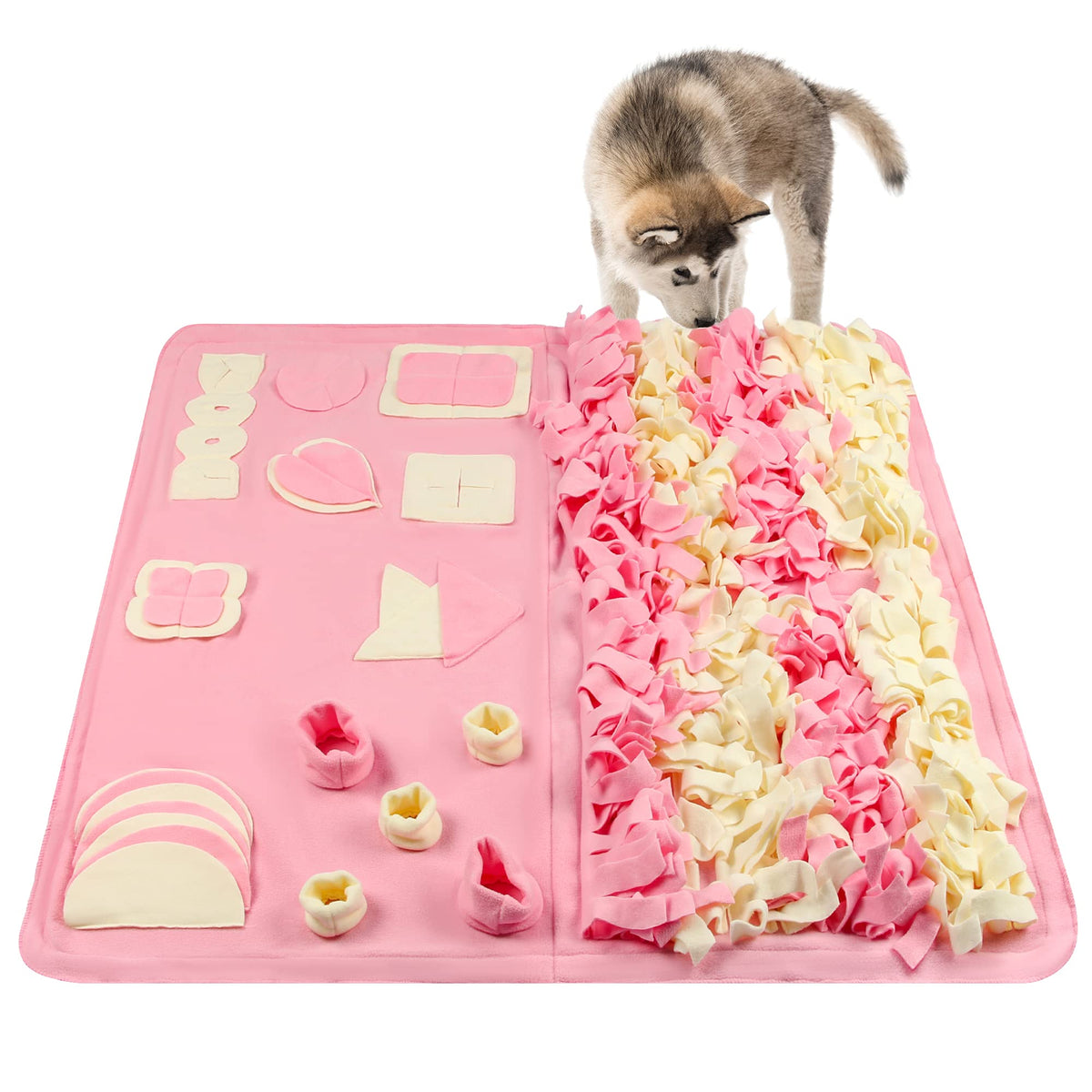 Stellaire Chern Snuffle Mat rose 60x100 cm, stimule l’odorat lors des séances d’olfaction.