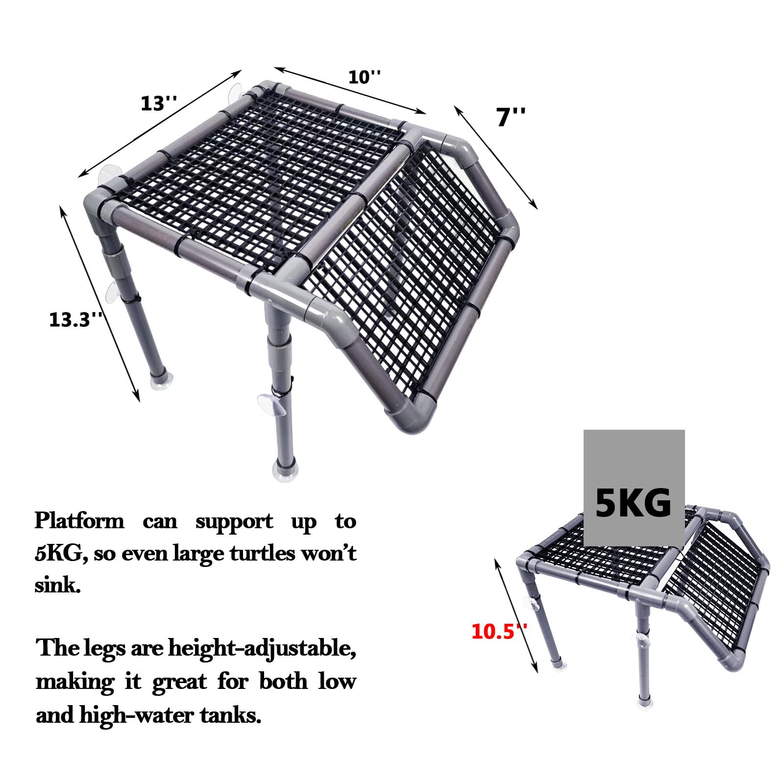 StellarOcean ventouses-tortue fixation fiable sur la paroi du bac.