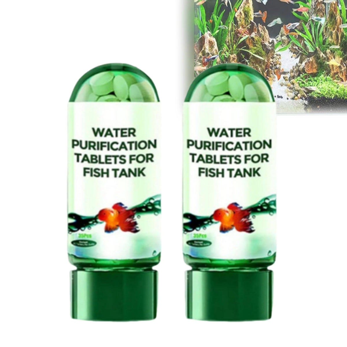 Steriqotu tablettes purification eau aquarium 2pc clarifie rapidement l'eau.