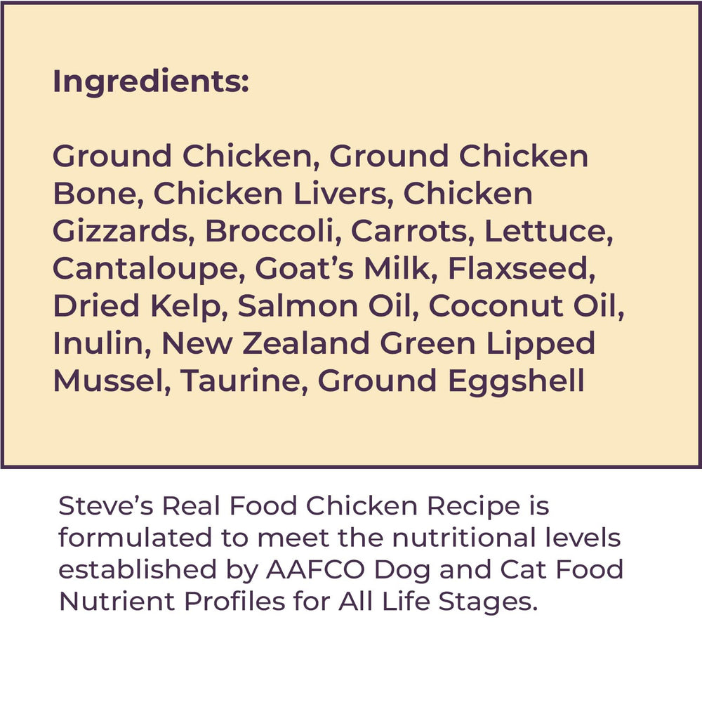 Steve's Real Food – deux paquets poulet, option pratique pour l'alimentation