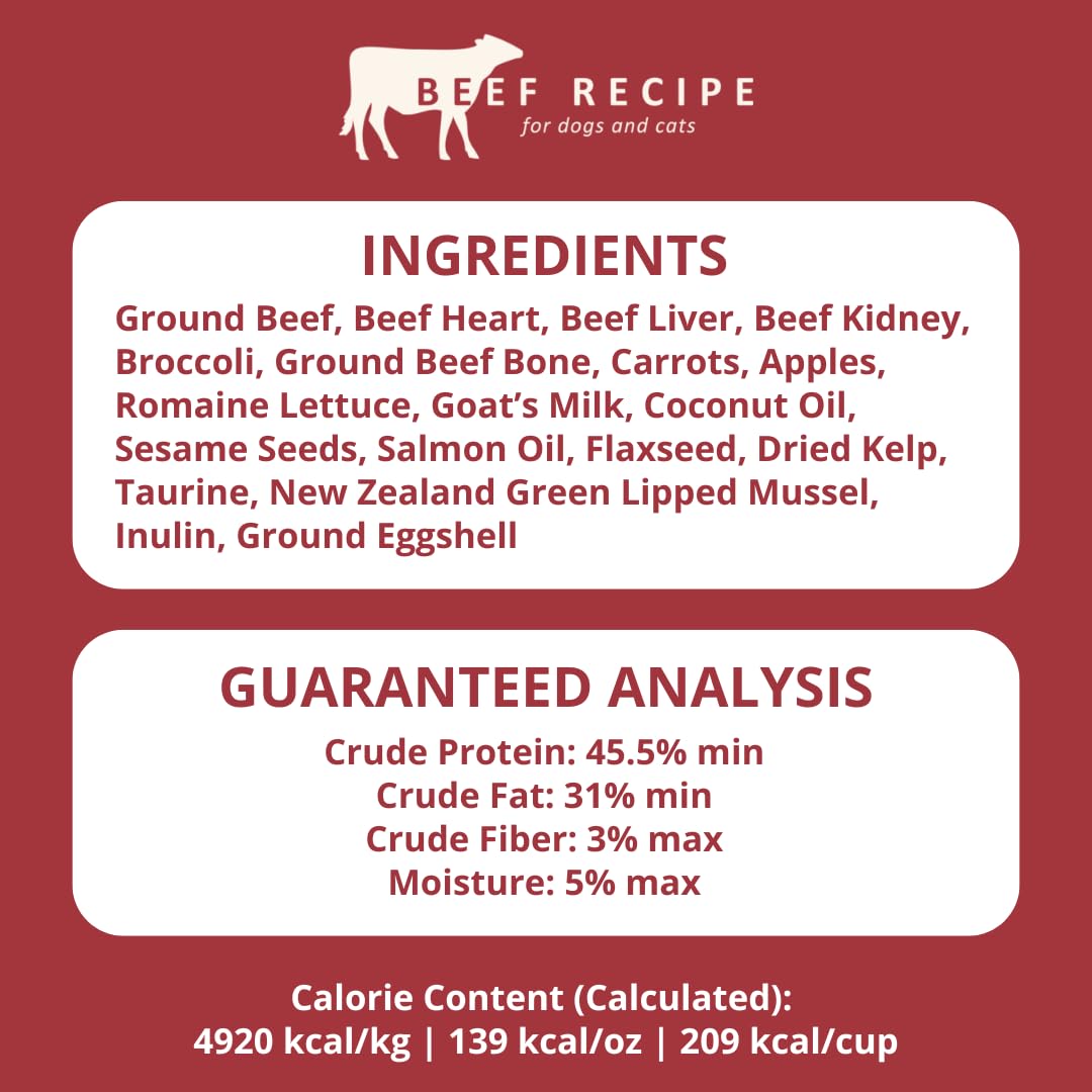Steve's Real Food Nuggets boeuf lyophilisés sans additifs artificiels et ingrédients simples.