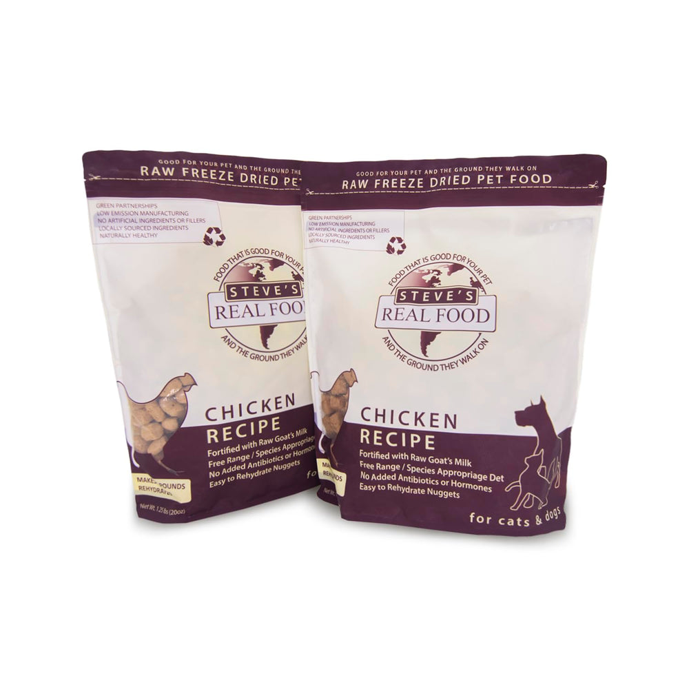 Steve's Real Food – morceaux lyophilisés prêts à servir pour chiens et chats
