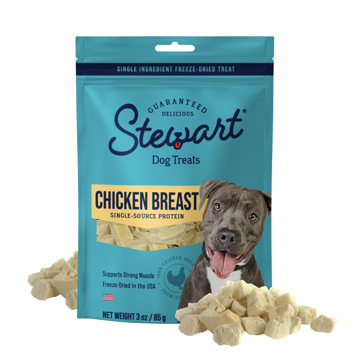Stewart poitrine poulet seche 3oz dans une poche refermable, idéale pour l'entrainement