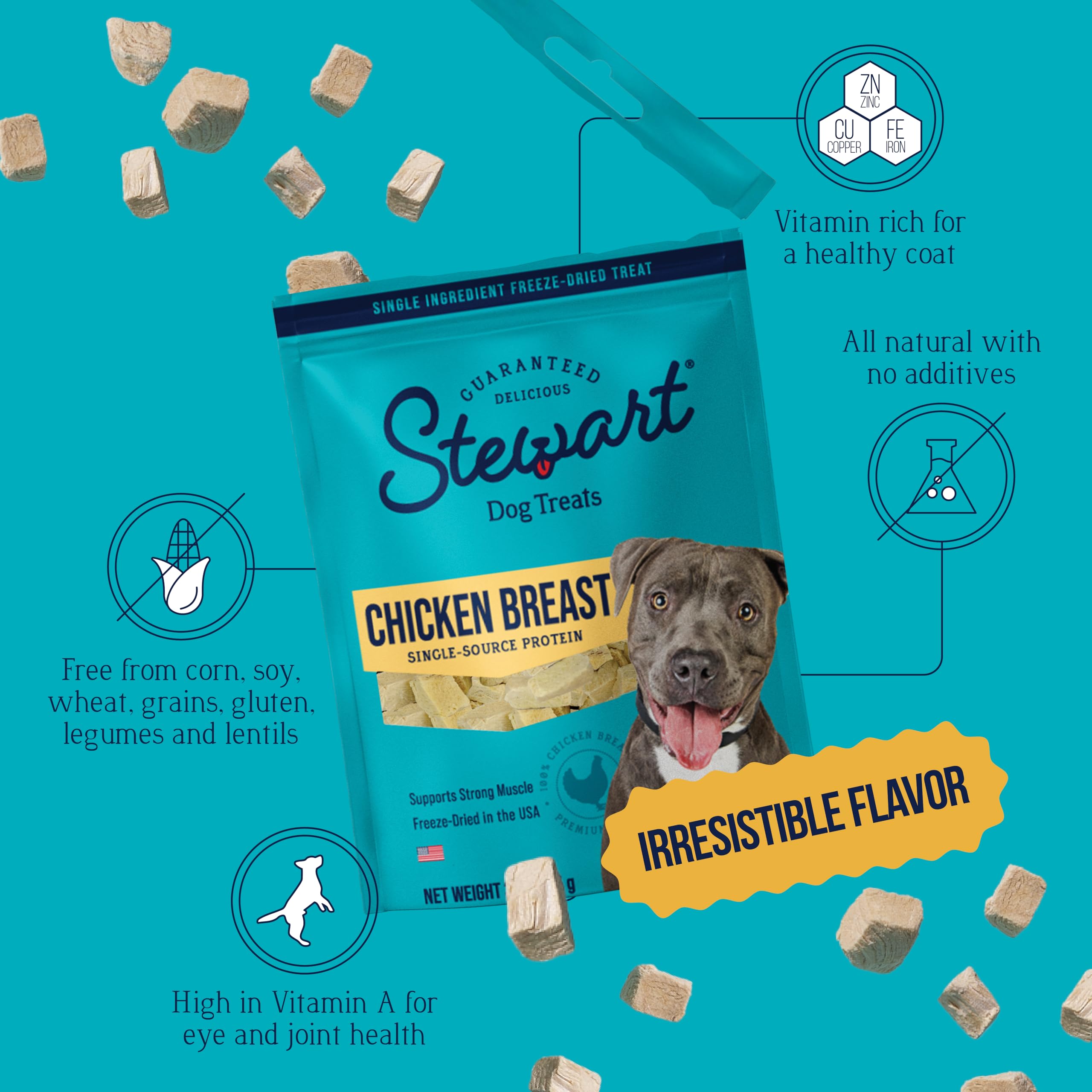 Stewart sans cereales et sans gluten, adapte aux chiens sensibles