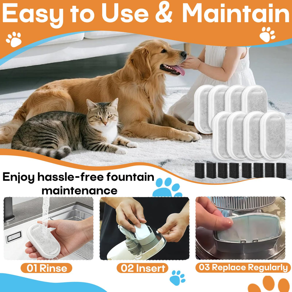 Stitokg filtre-eau-chat-entretien-rapide permet remplacement rapide et pratique.