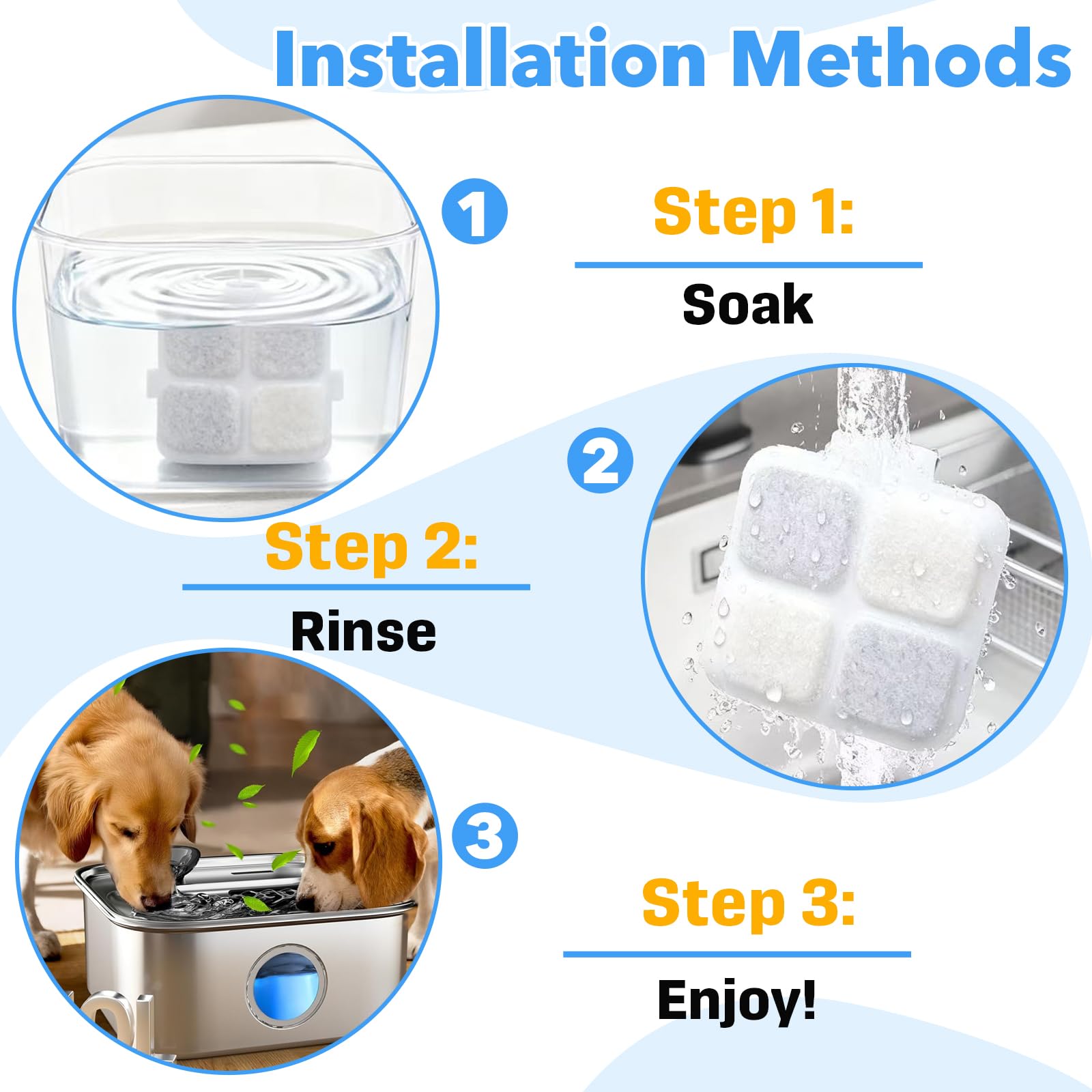 Stitokg lot-complet-12-filtre fontaine: valeur durable pour l’eau du chien