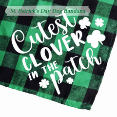 Bandana STMK Patrick vert – chien en costume, prêt pour Saint-Patrick.