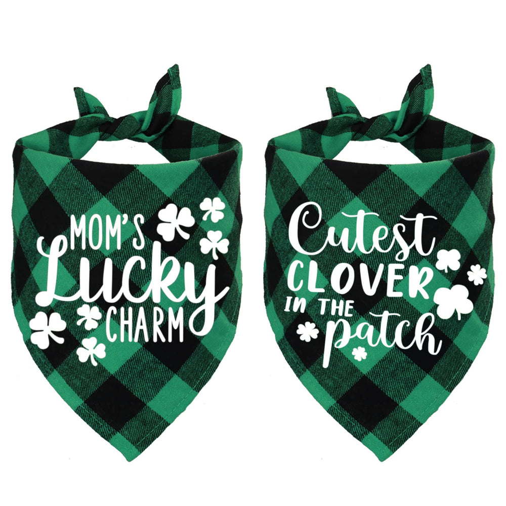 Bandana STMK Patrick vert – Maman Charme, idéal pour costumes canins.