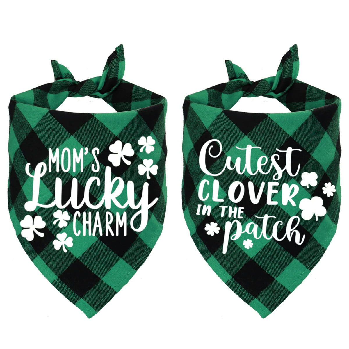 Bandana STMK Patrick vert – Maman Charme, idéal pour costumes canins.