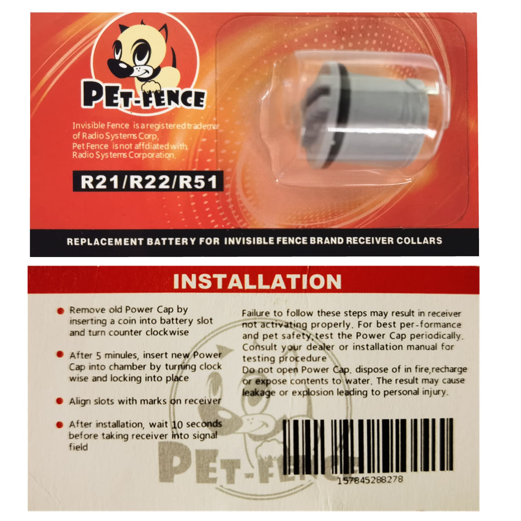 STRENG-CELL PET-FENCE: emballage 5 piles, stockage >5 ans prêt à l’emploi