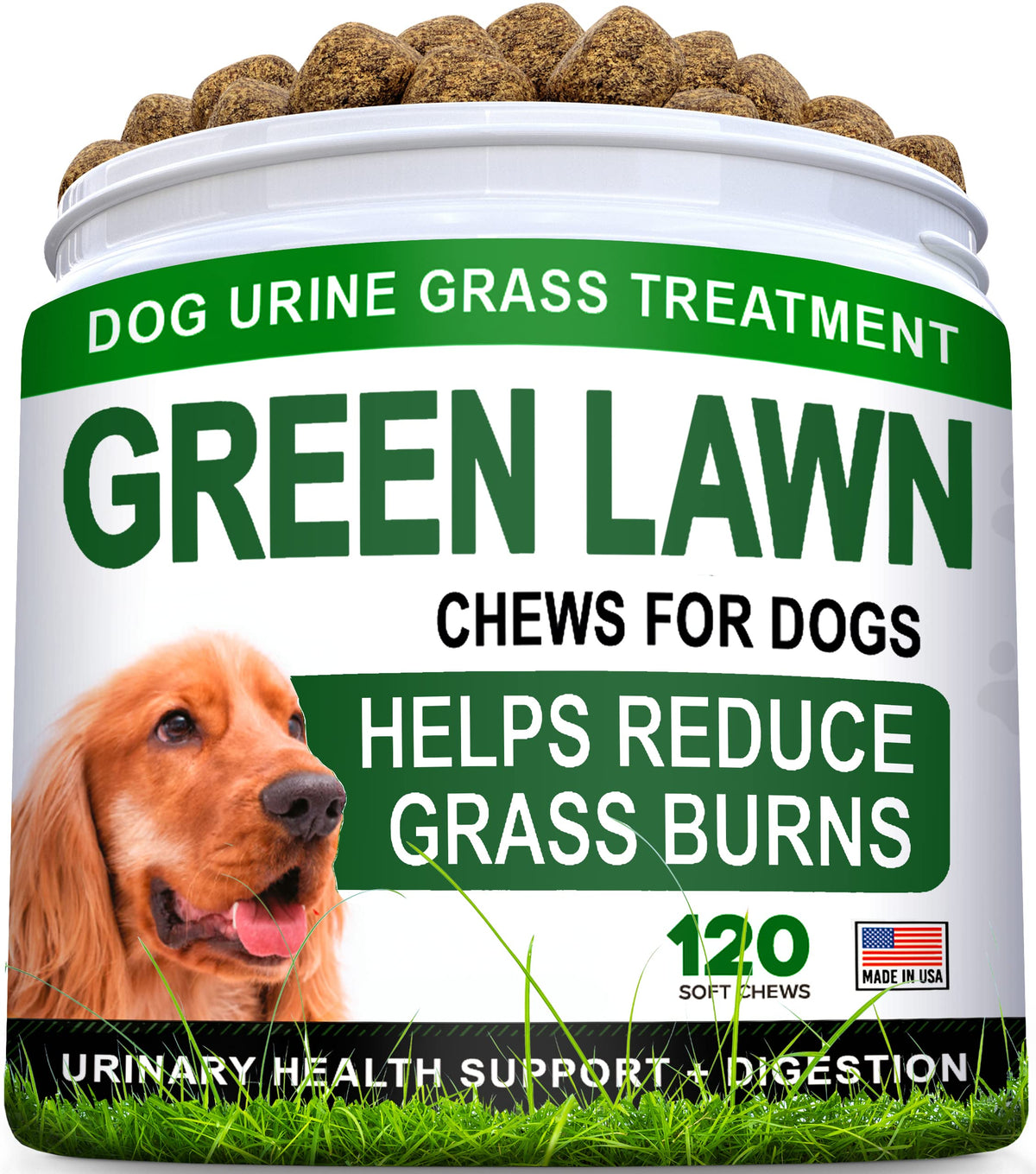 STRELLALAB bouchées chien – neutraliseur urine gazon, pelouse plus saine.