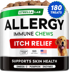 StrellaLab Chien Allergie: emballage clair et promesse naturelle.