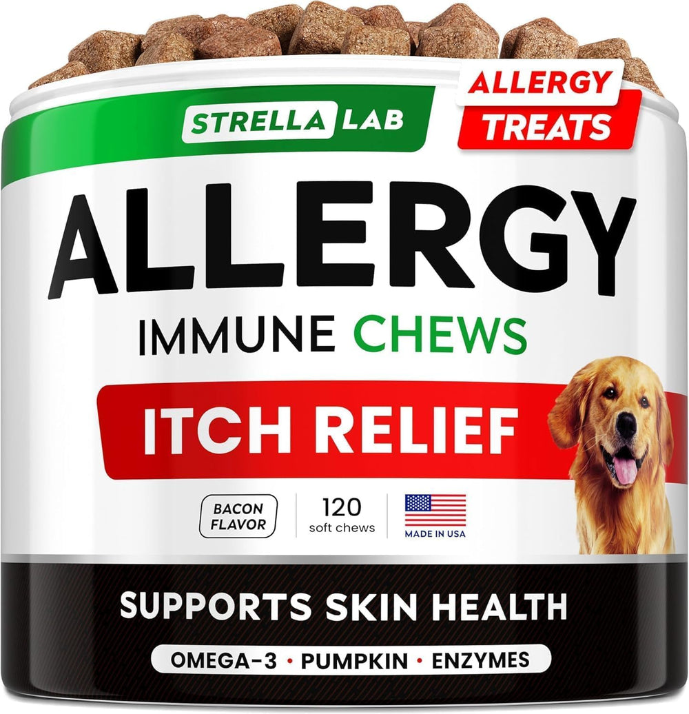 StrellaLab gommes pour chien – relief des allergies grâce à l Omega-3