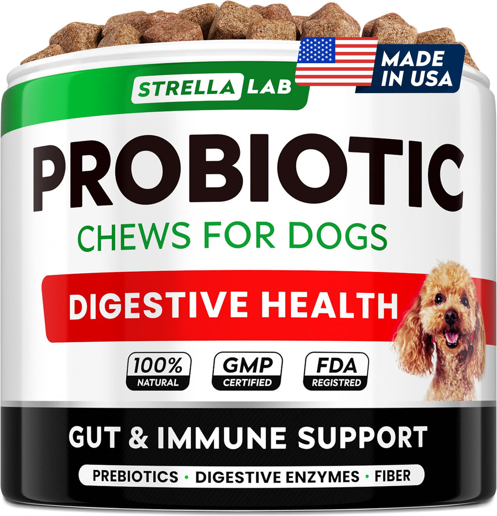 STRELLALAB gommes pour chien – soutien digestif quotidien.