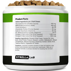 STRELLALAB chondroïtine-msm-chews pour articulation et flexibilité du chien.