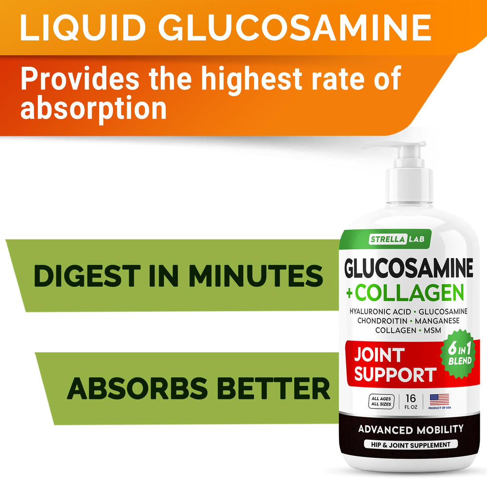 STRELLALAB collagene liquide chien — articulation plus fluide et confort.