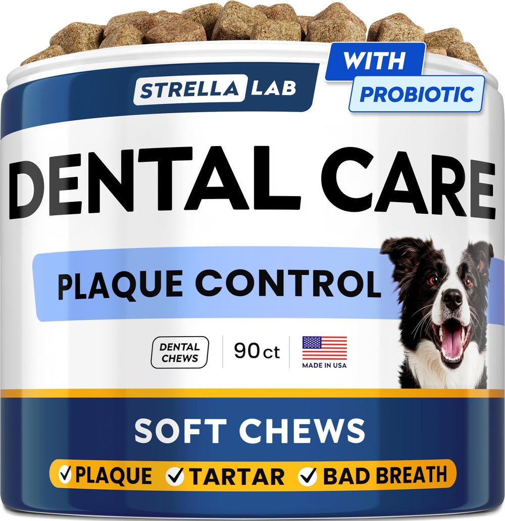 STRELLALAB emballage friandises dentaires pour chiens, pratique et sûr.