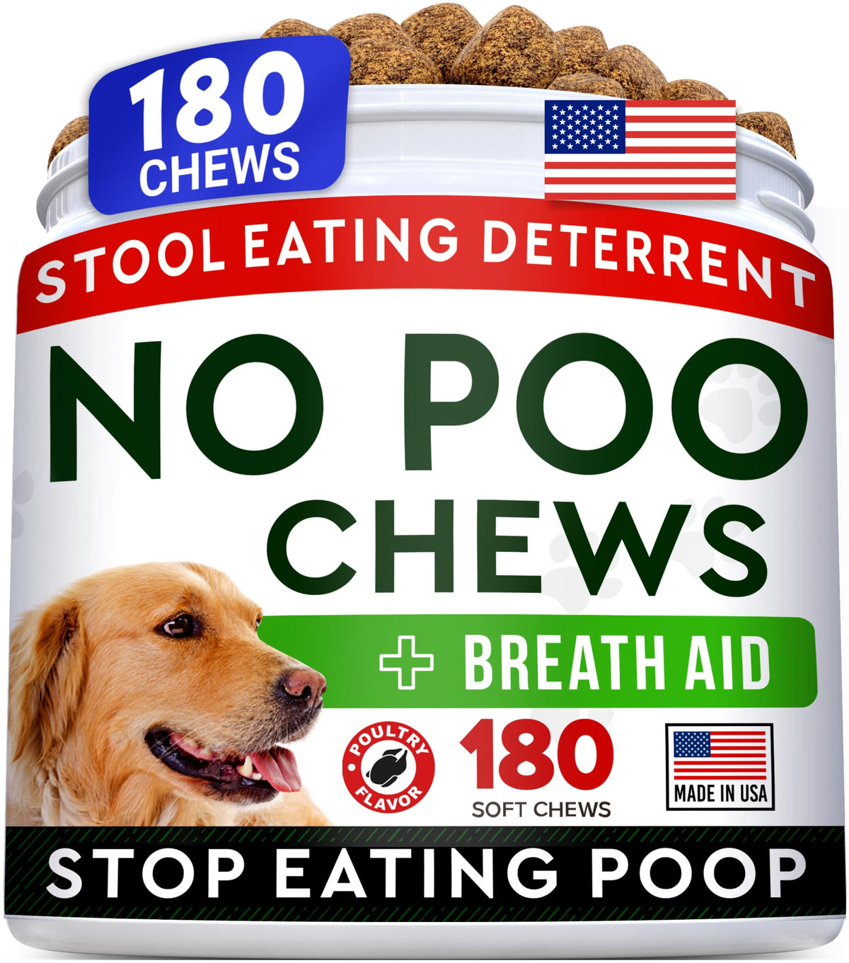 STRELLALAB friandises anti-selles pour chiens — vue emballage et réduction potentielle des excréments.