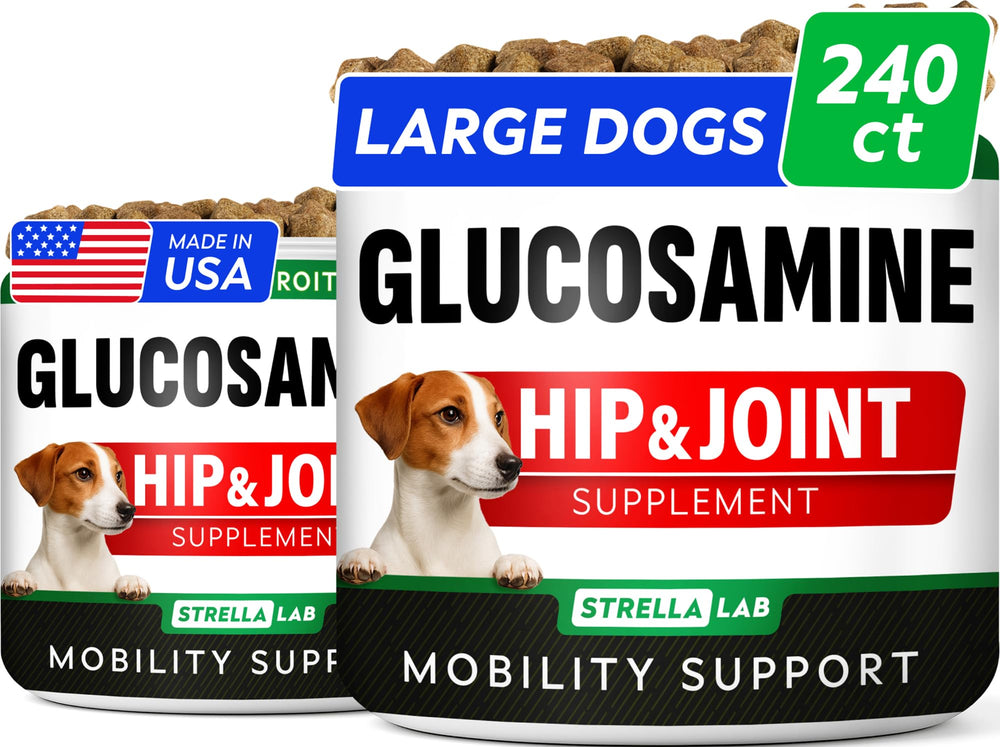 STRELLALAB glucosamine pour chien : bouchées faciles pour articulations et mobilité.
