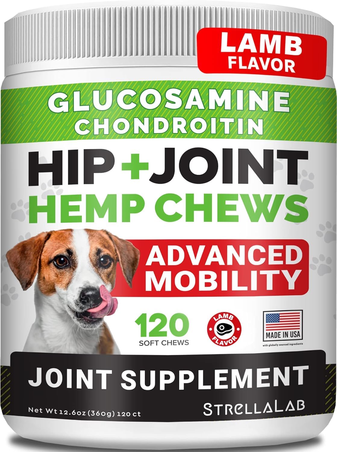 STRELLALAB gommes articulation hanche chien: soutien quotidien et mobilité améliorée