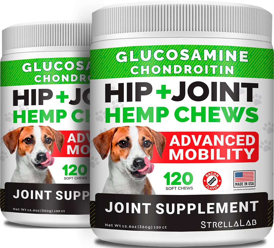 STRELLALAB gommes articulations chien grande race, soutien potentiel mobilité.