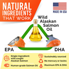 StrellaLab huile saumon Alaska sauvage, produit naturel pour chiens et chats.