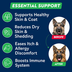 StrellaLab Omega-3 pour chien pelage brillant: pelage doux et éclatant