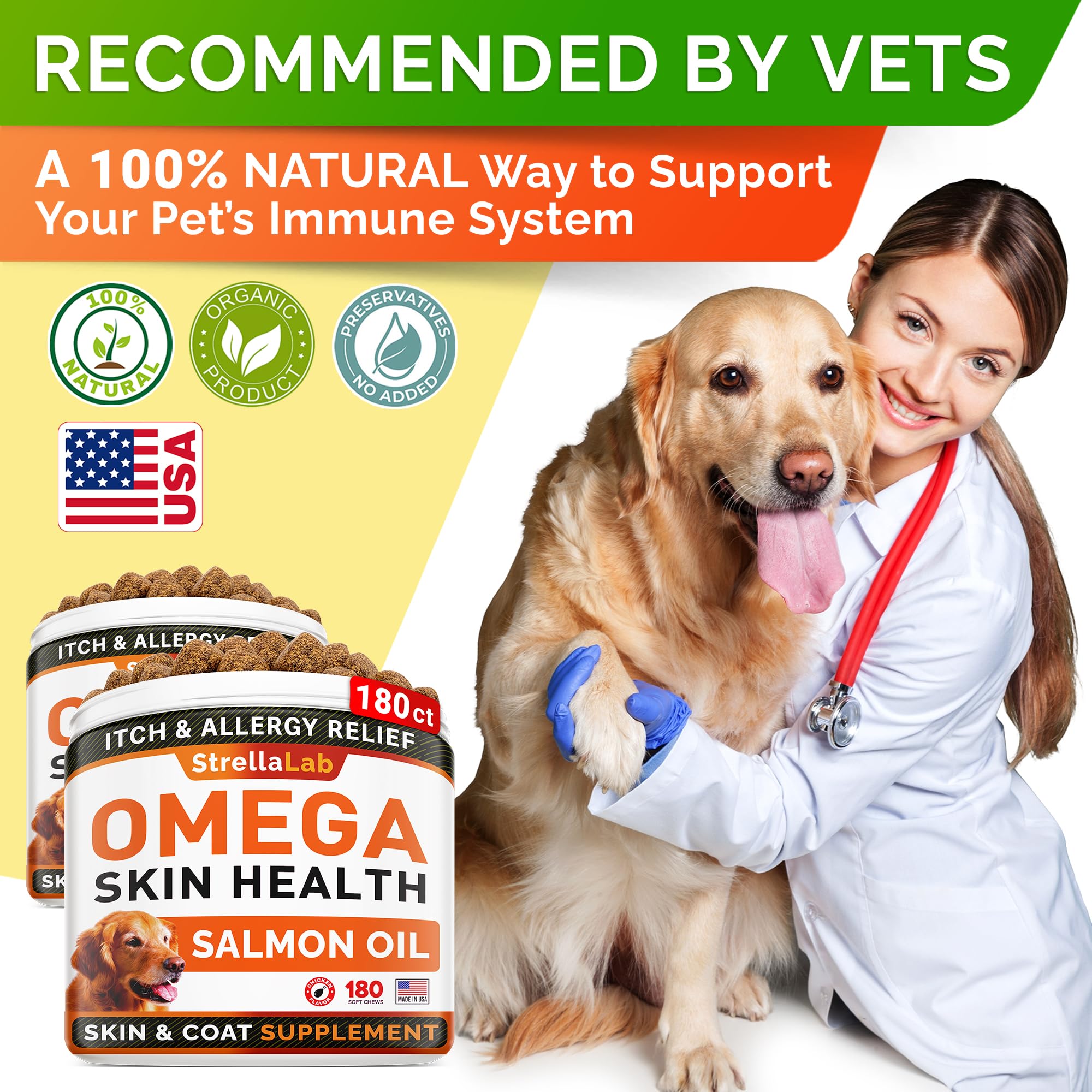STRELLALAB Omega3 favorise articulations saines et mobilité chez les chiens