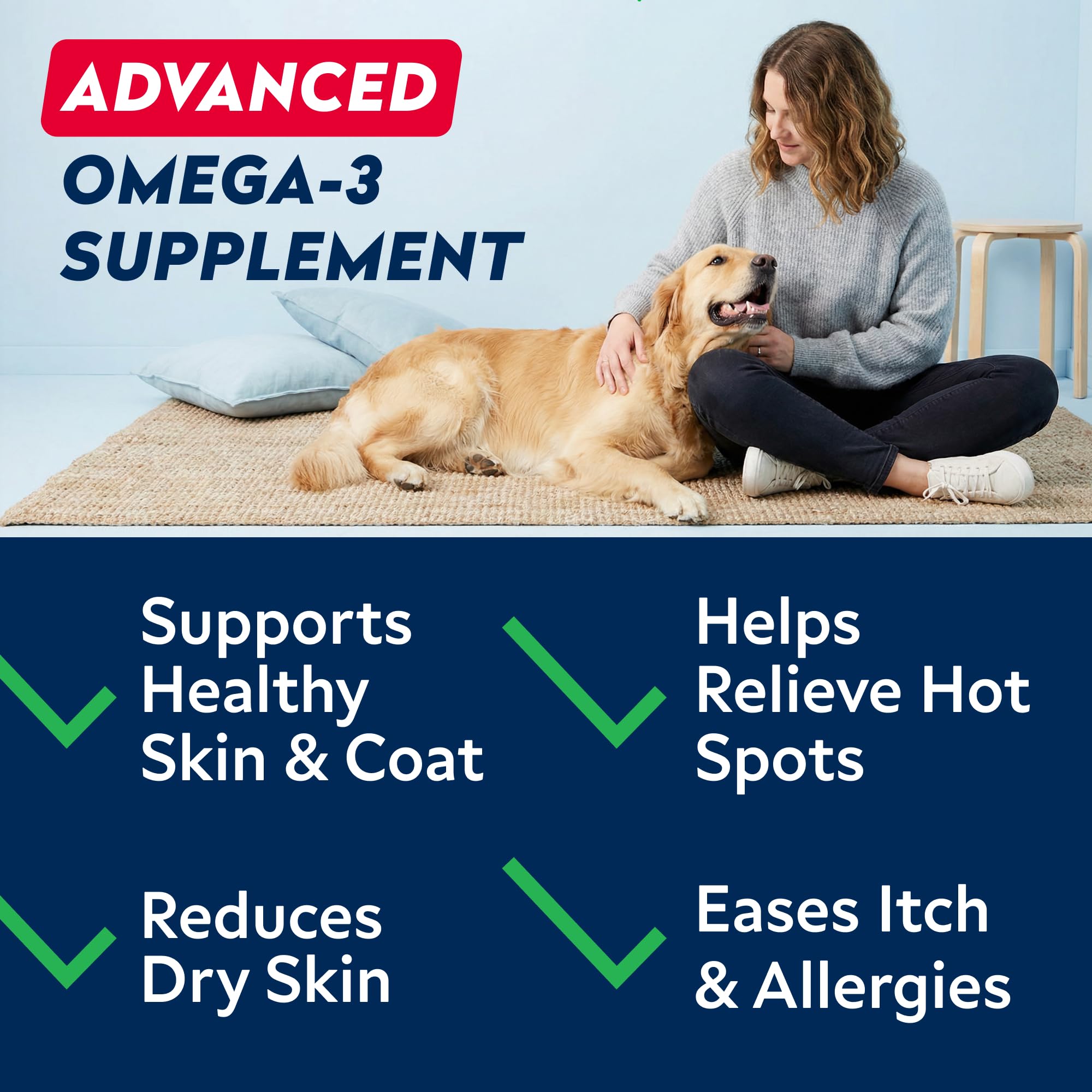 STRELLALAB Omega3 pour chiens – bouchée poisson peau et poil sains.