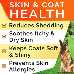 STRELLALAB Omega3 bouchées pour chien, poil brillant et pelage doux