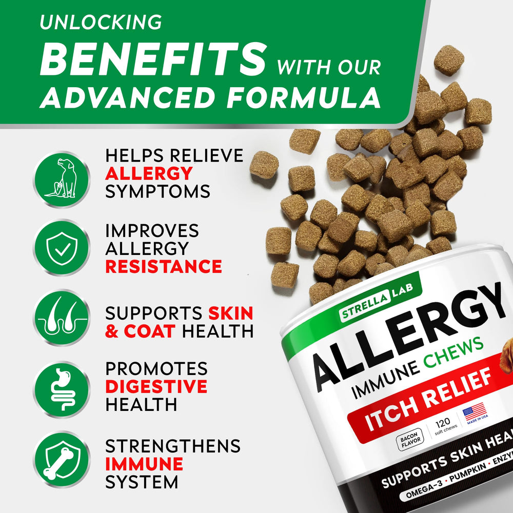 STRELLALAB omega3-poil-sante-chien, soutien peau et pelage.