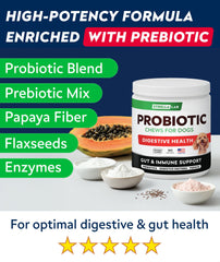 STRELLALAB probiotiques chien équilibre digestion et fibres.