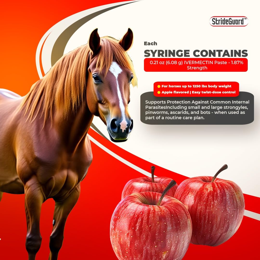 StrideGuard protection antiparasitaire générale pour le cheval et le bien‑être.