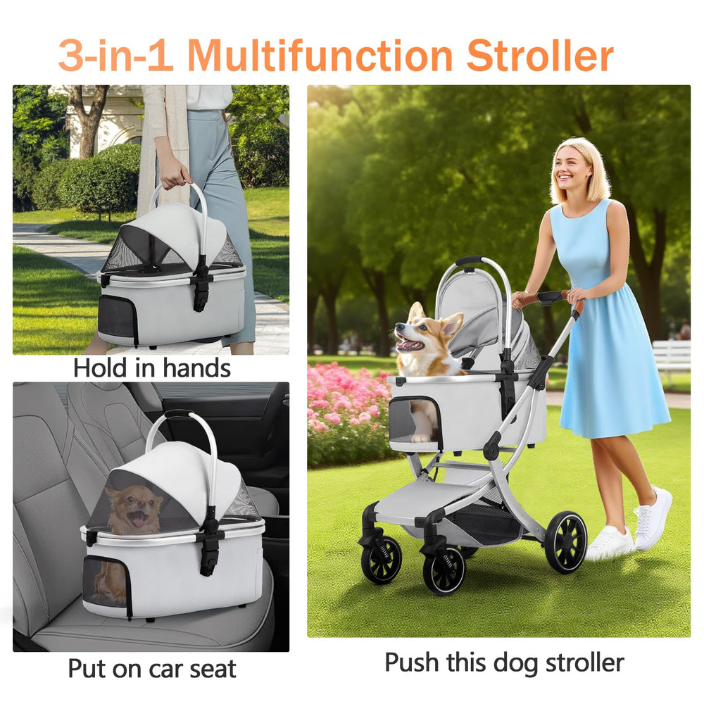 Carrier détachable Strocare 3 en 1 — vue latérale, transport facile.