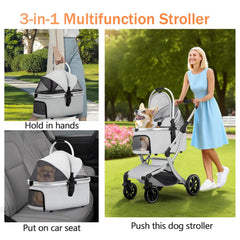 Carrier détachable Strocare 3 en 1 — vue latérale, transport facile.