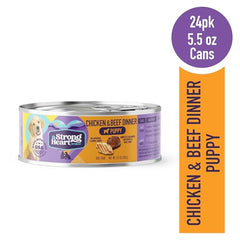 Boîte ouverte montrant poulet et boeuf dans Strongheart.