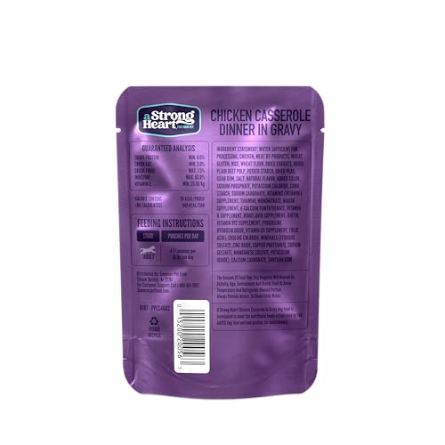 Strongheart bol chien poulet casserole – service facile et repas complet.