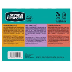 Strongheart variété poulet-boeuf-saumon, mélange attractif pour rotation des repas.