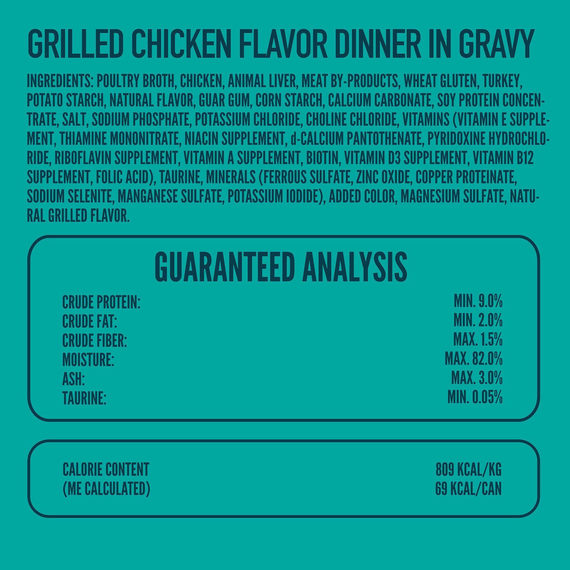 Repas complet et équilibré Strongheart au poulet grillé pour chat.