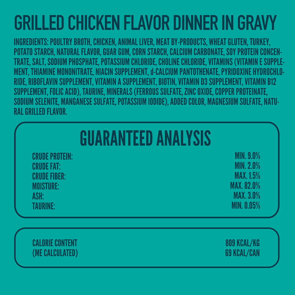 Repas complet et équilibré Strongheart au poulet grillé pour chat.