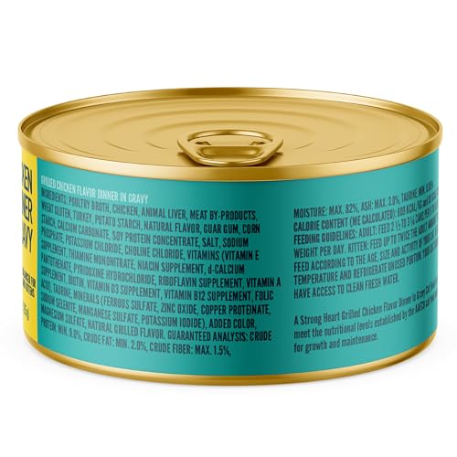 Texture riche avec poulet grillé et sauce, idéal pour l’appétit félin.