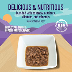 Strongheart viande filet mignon et sauce, sachets pratiques pour rations individuelles.