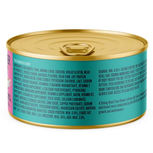 Conserve Strongheart avec nutrition holistique pour le bien‑être du chat.