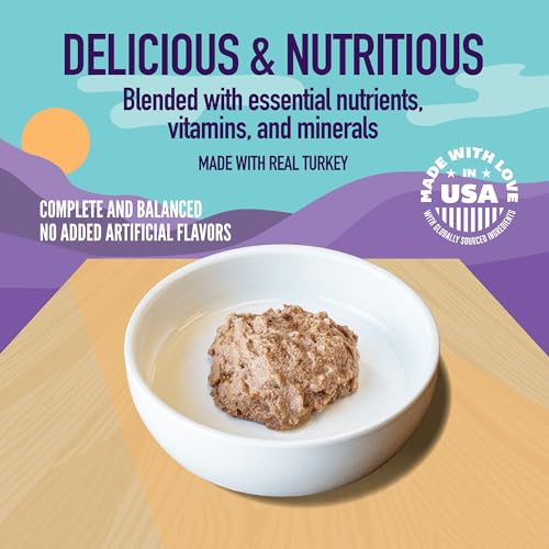 Pâté dinde rotie Strongheart: texture lisse et humide pour l'hydratation.