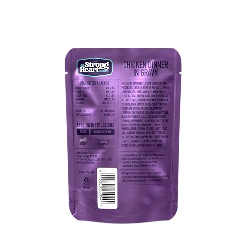 Strongheart nourriture humide chien sachets poulet, repas pratique et équilibré au quotidien